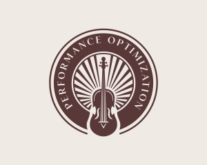 Violin Instrument Musician logo design