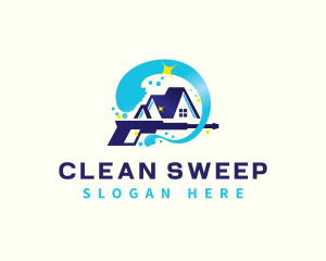 Pressure Wash Wave Cleaning logo design