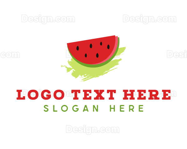 Sweet Watermelon Fruit Logo