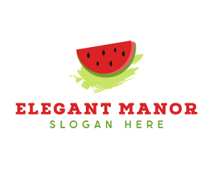 Sweet Watermelon Fruit Logo