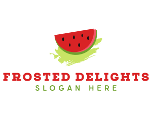 Sweet Watermelon Fruit Logo