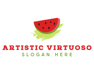 Sweet Watermelon Fruit logo design