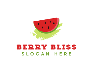 Sweet Watermelon Fruit logo design