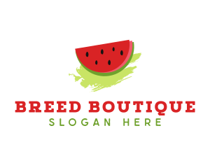 Sweet Watermelon Fruit logo design