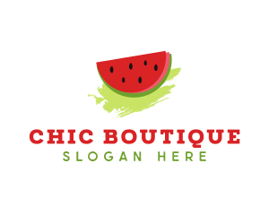 Sweet Watermelon Fruit logo design