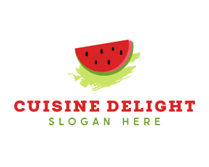 Sweet Watermelon Fruit logo design