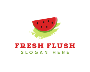 Sweet Watermelon Fruit logo design