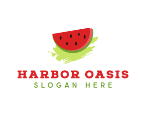 Sweet Watermelon Fruit logo design