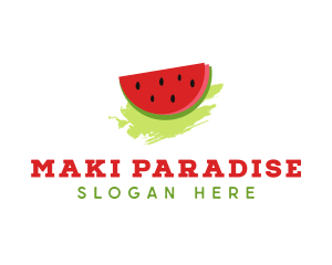 Sweet Watermelon Fruit logo design