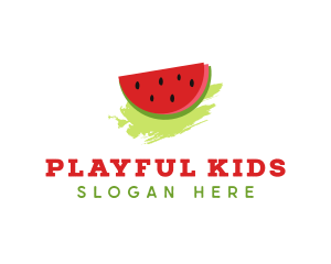 Sweet Watermelon Fruit logo design