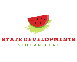 Sweet Watermelon Fruit logo design