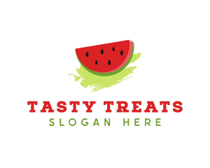 Sweet Watermelon Fruit logo design