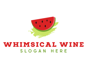 Sweet Watermelon Fruit logo design