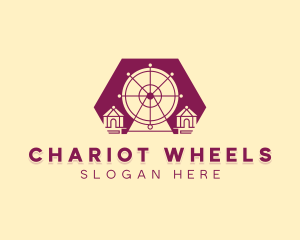 Ferris Wheel Funfair logo design