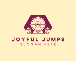 Ferris Wheel Funfair logo design