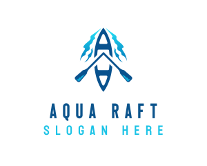 Water Kayak Boat logo design