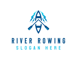 Water Kayak Boat logo design