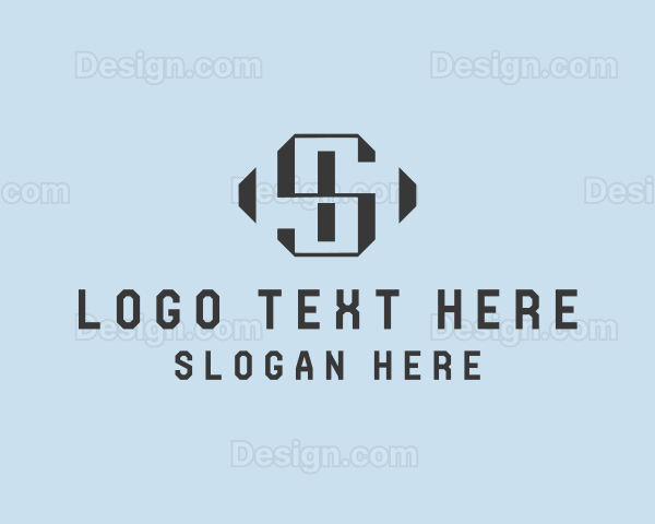 Modern Geometric Letter S Logo