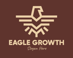 Brown Tribal Eagle logo design