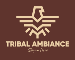 Brown Tribal Eagle logo design