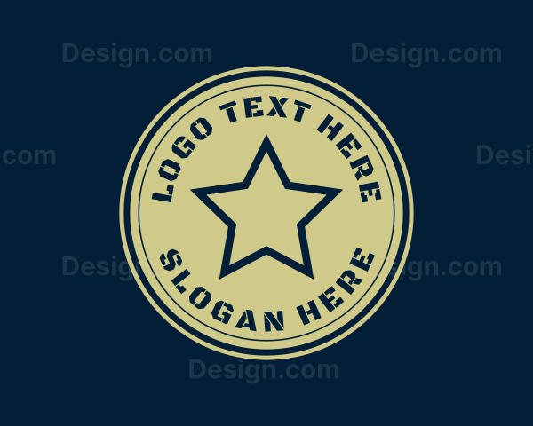 Military Star Badge Logo