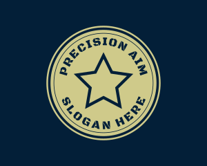 Military Star Badge Logo