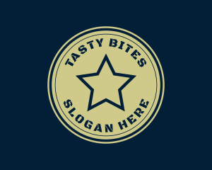 Military Star Badge Logo