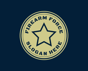 Military Star Badge logo design