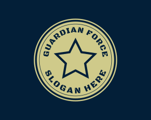 Military Star Badge logo design