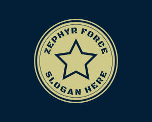 Military Star Badge logo design