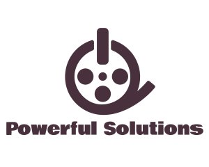 Film Reel Button logo design