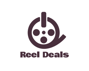 Film Reel Button logo design