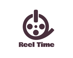 Film Reel Button logo design