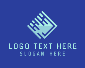 Technology - Blue Futuristic Technology logo design