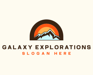 Rustic Travel Mountain logo design