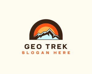 Rustic Travel Mountain logo design