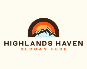 Rustic Travel Mountain logo