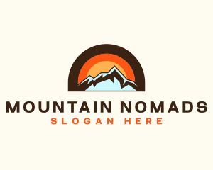 Rustic Travel Mountain logo design