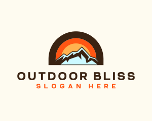 Rustic Travel Mountain logo design