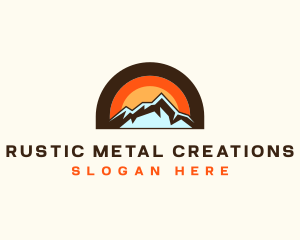 Rustic Travel Mountain logo design