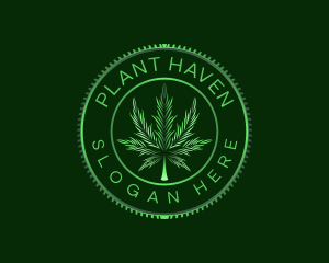 Marijuana Plant Cannabis logo design