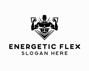 Bodybuilding Fitness Trainer logo design