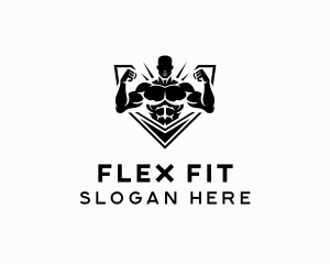 Bodybuilding Fitness Trainer logo design