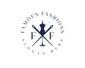 Fashion Needle Mannequin logo design