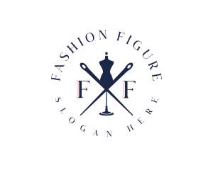 Fashion Needle Mannequin logo design
