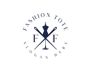 Fashion Needle Mannequin logo design