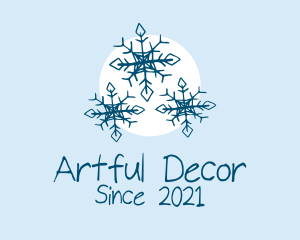 Holiday Winter Snowflake logo design