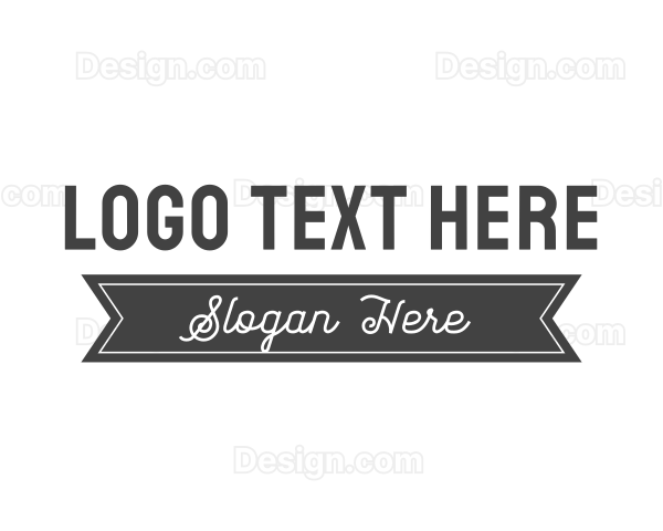 Ribbon Banner Business Logo