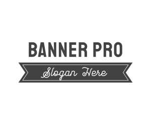 Ribbon Banner Business logo design