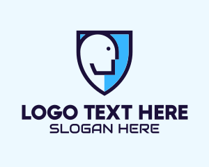Identity - Human Face Shield logo design
